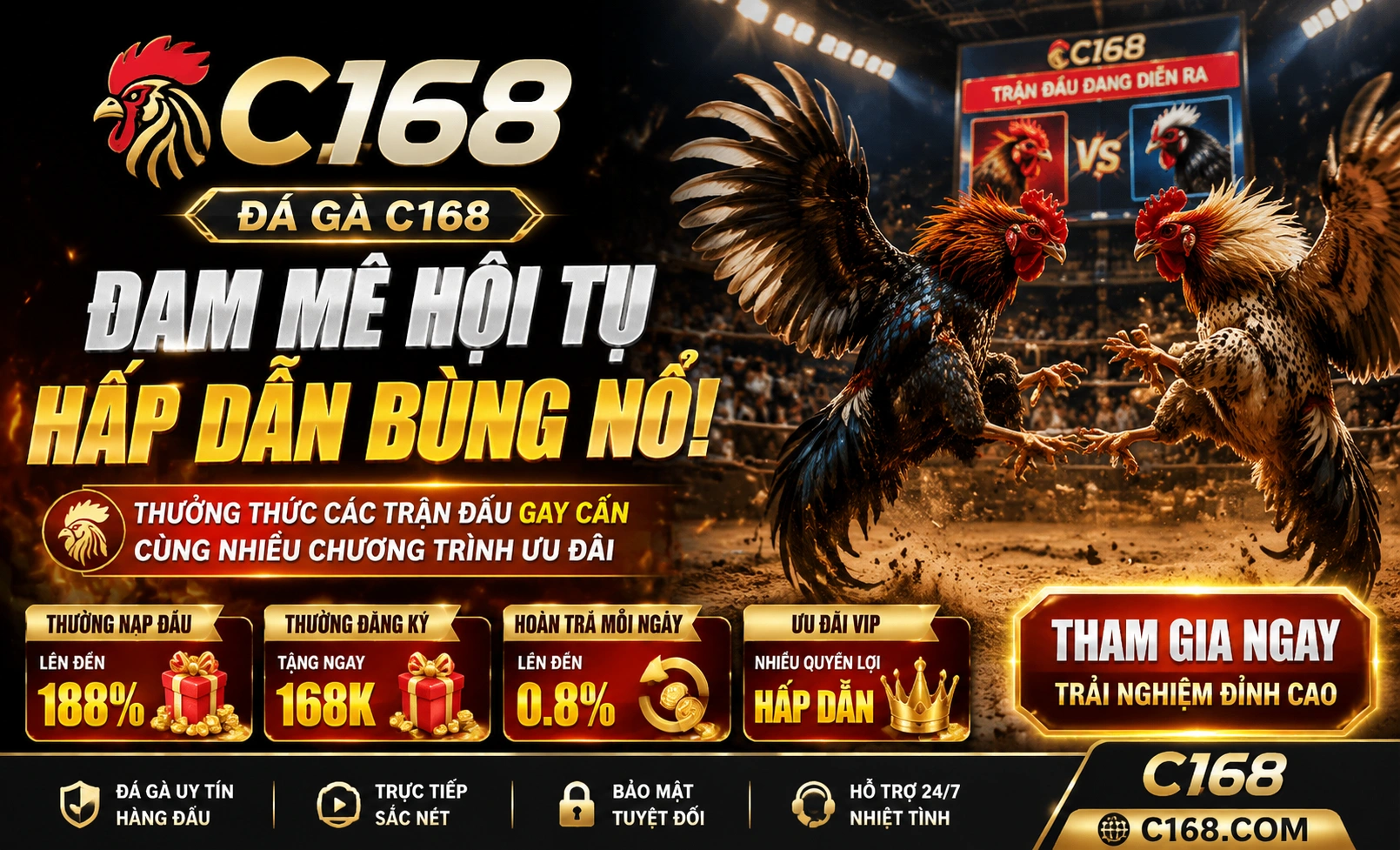 C168 Đá Gà live giao diện 4