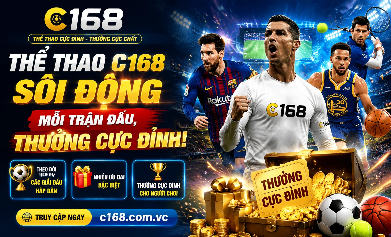 C168 khu thể thao với bảng kèo rõ ràng