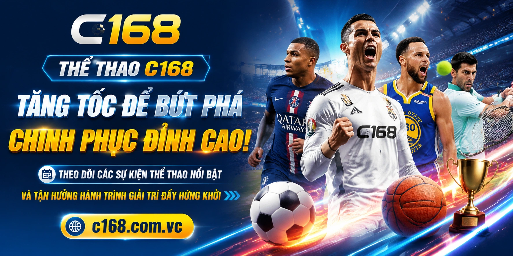 Giao diện C168 thể thao tối ưu cho mobile