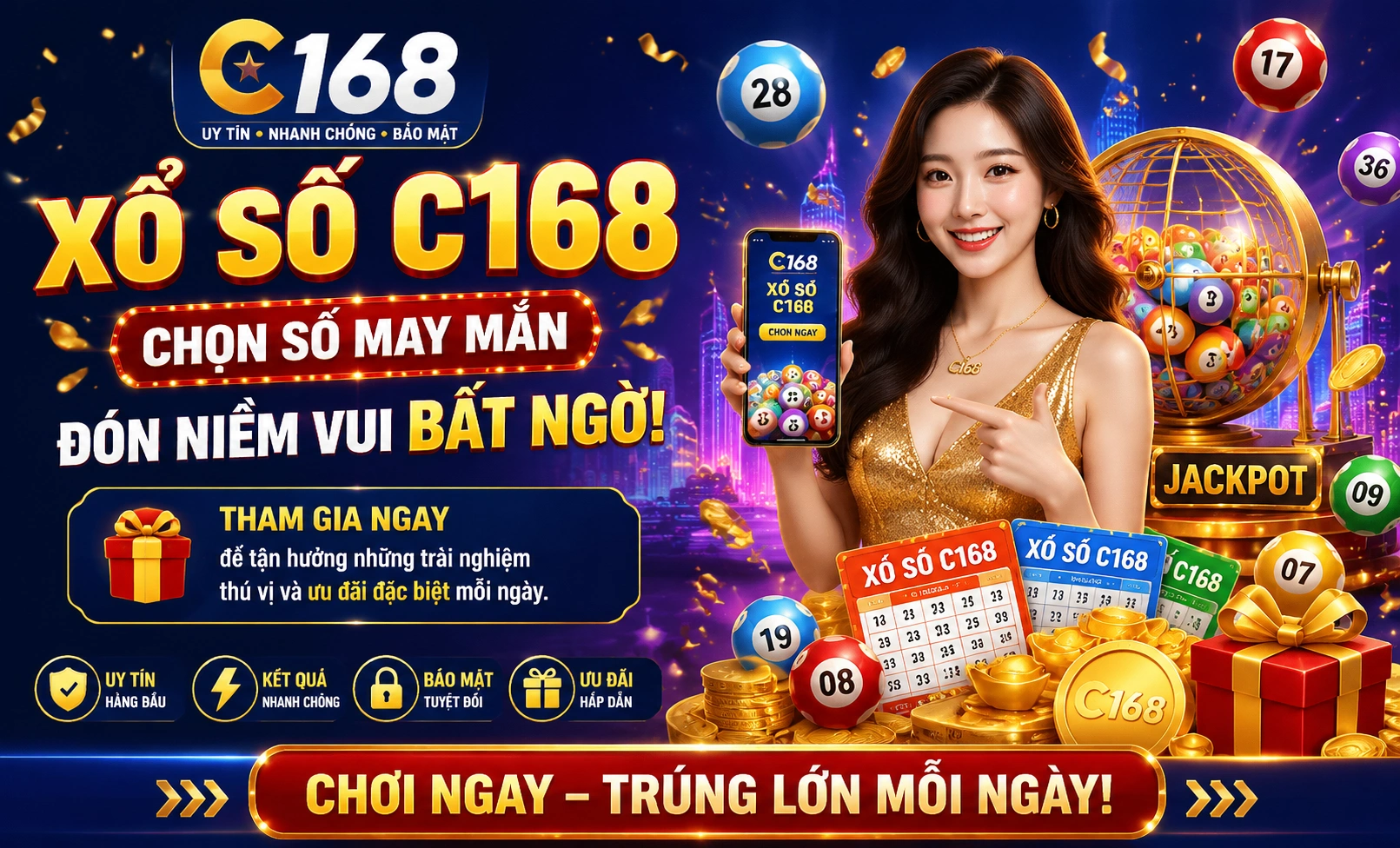C168 Xổ Số - giao diện tra cứu nhanh